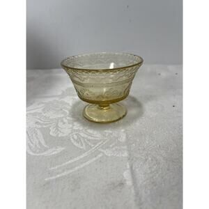 One Federal Depression Glass Patrician Spoke AMBER Low-Footed Sherbet Dish
